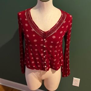 ❄️Hippie rose midriff‎ top size XS